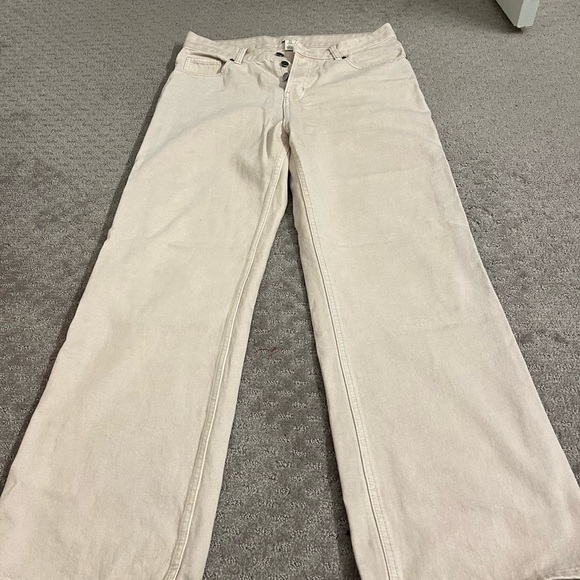 H&M Jeans Hm Cream Colored Jeans Poshmark